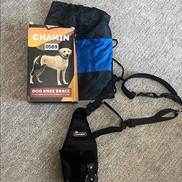CHAMIN Adjustable Dog Knee Brace For Torn ACLHind Leg, Left Leg,M 569-lb2 - Picture 10 of 12